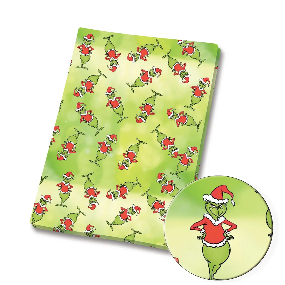 Christmas fabric 140x50CM Cartoon cotton fabric Patchwork Tissue Kid Home Textile Sewing Doll Dress Curtain Polyester