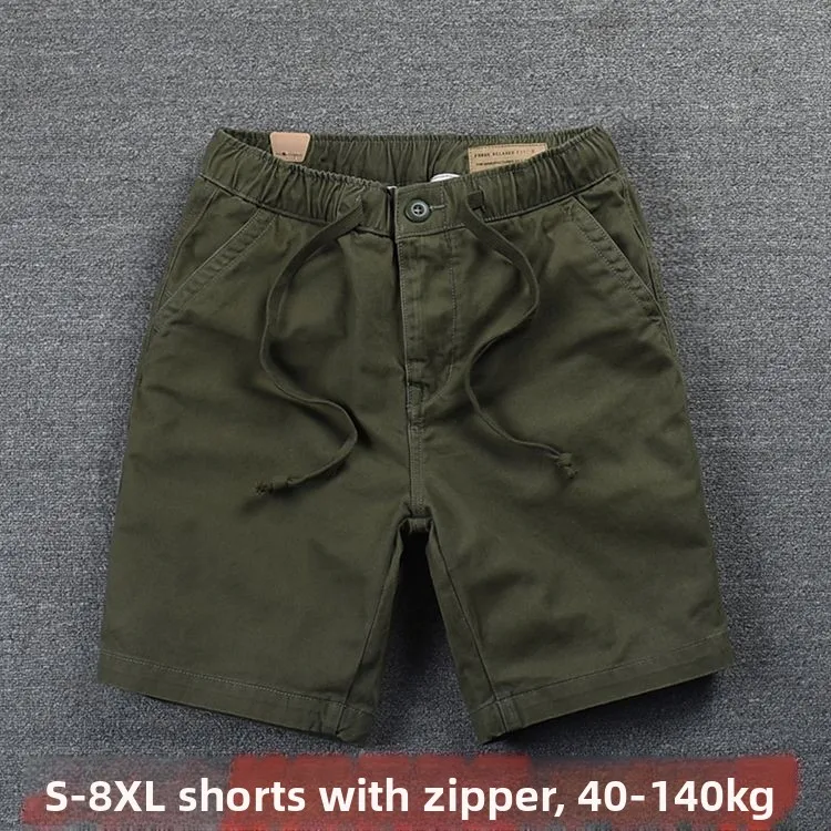

Men's Workwear Cotton Shorts Summer Wear Resistant Loose Fit Five Inches mid Waist Comfortable Casual Pants Youth Fashion
