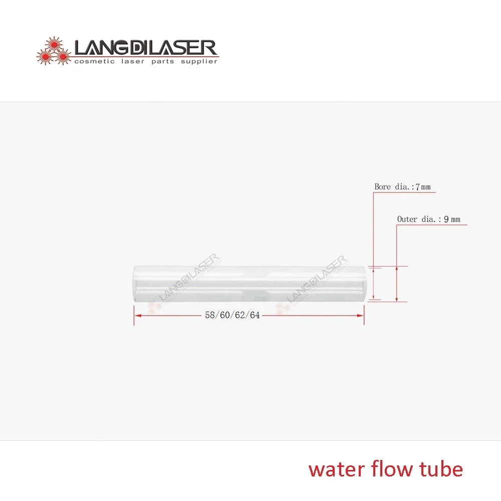 Transparent Lamp Flow Tube / Outer Dia. 9mm / Bore 7mm With Different Length