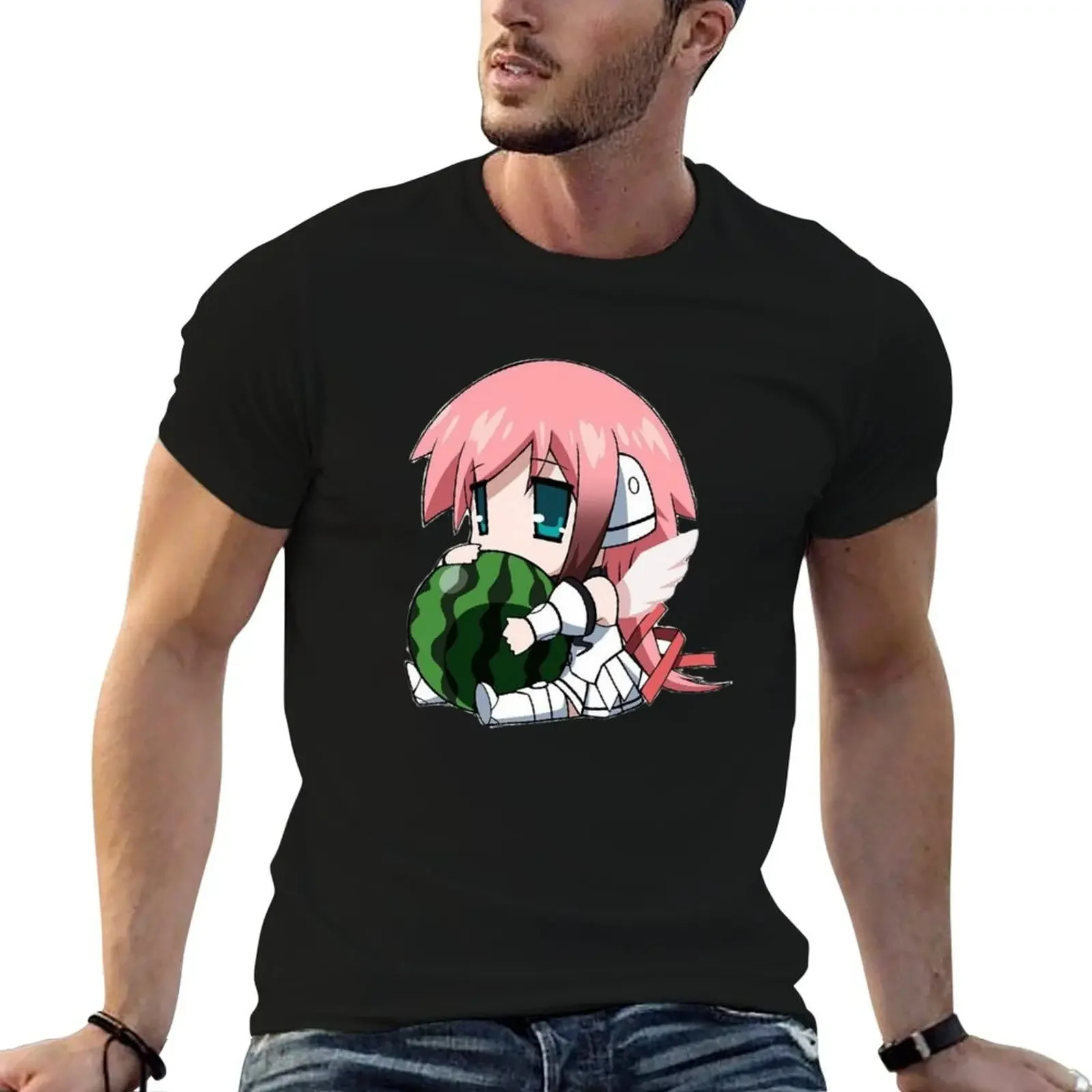 

Ikaros Heaven&X27;S Lost Property Anime Chibi 1 T-Shirt cotton graphic tees blanks Men's t-shirts