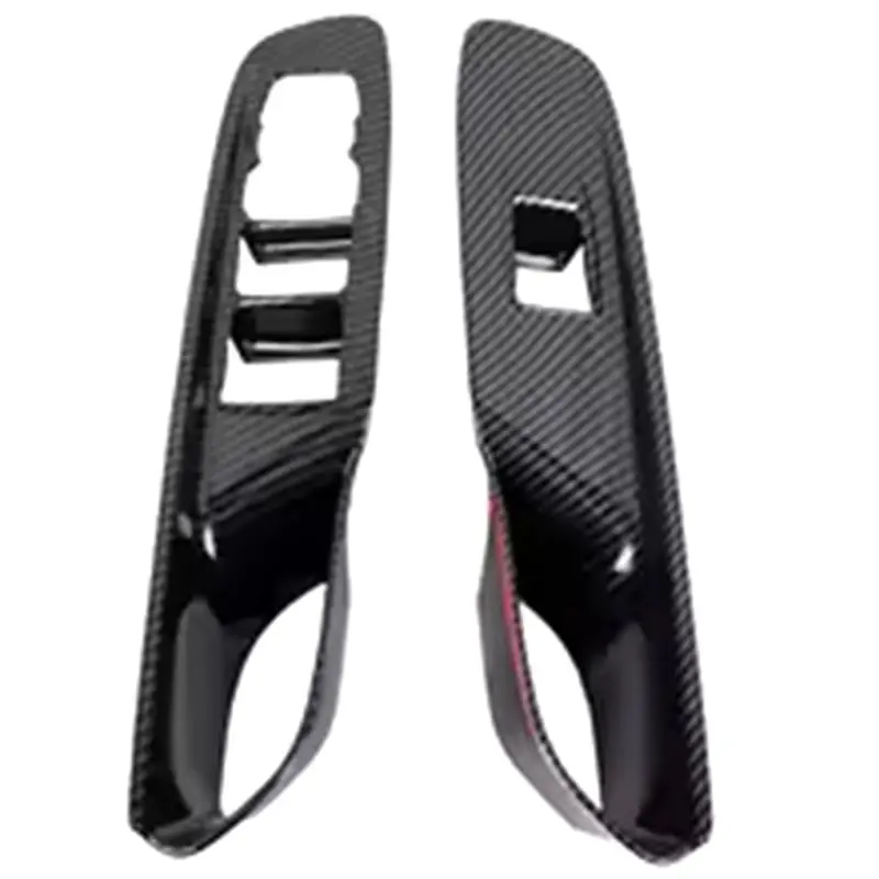 

A73Q-For Corvette C8 Front Door Window Lift Switch Cover Inner Armrest Panel Sticker High Equipment