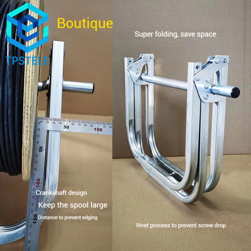 ديفت ديزاين قابلة للطي المحمولة المجلفن الصلب الألياف كابل إسقاط الرف ، أداة زيادة كفاءة لأسلاك شخص واحد