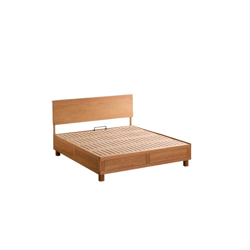 

Solid wood bed, box bed, cherry wood storage