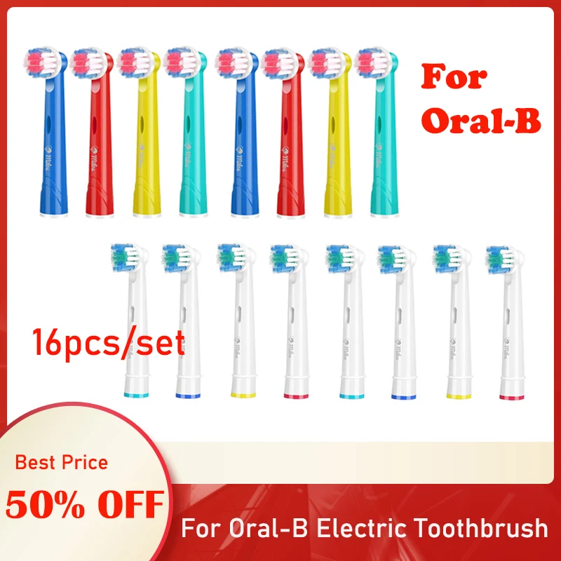 4/8/16pcs Replacement Brush Heads For Oral-B Sonic Electric Toothbrush Fit Advance Power/Pro Health/Triumph/3D Excel/Vitality