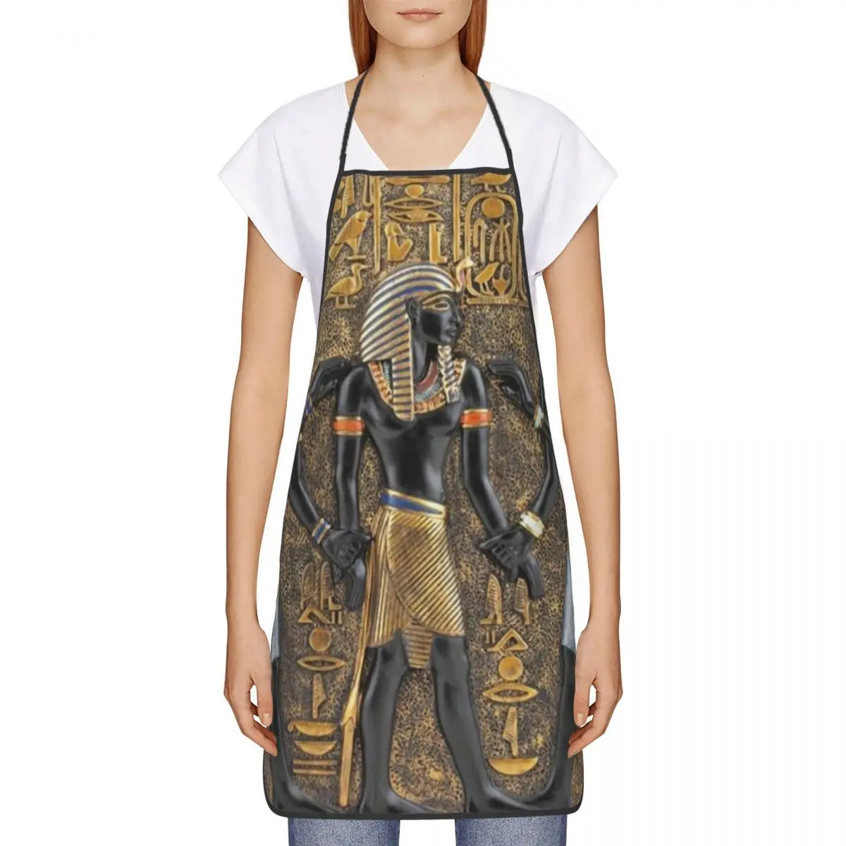 Ancient Egypt God Horus And Anubis Kitchen Chef Cooking Baking Apron Men Women Egyptian Pharaoh Tablier Cuisine for Gardening