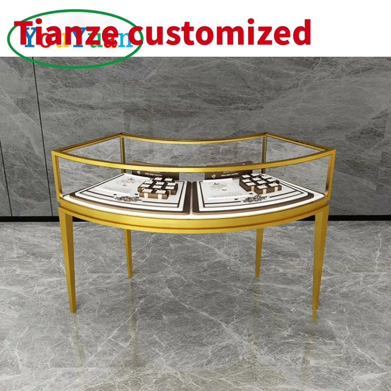 (customized)YOUYUAN Jewellery shop display jewelry showcase lighting indian glass jewellery display cabinet with storage