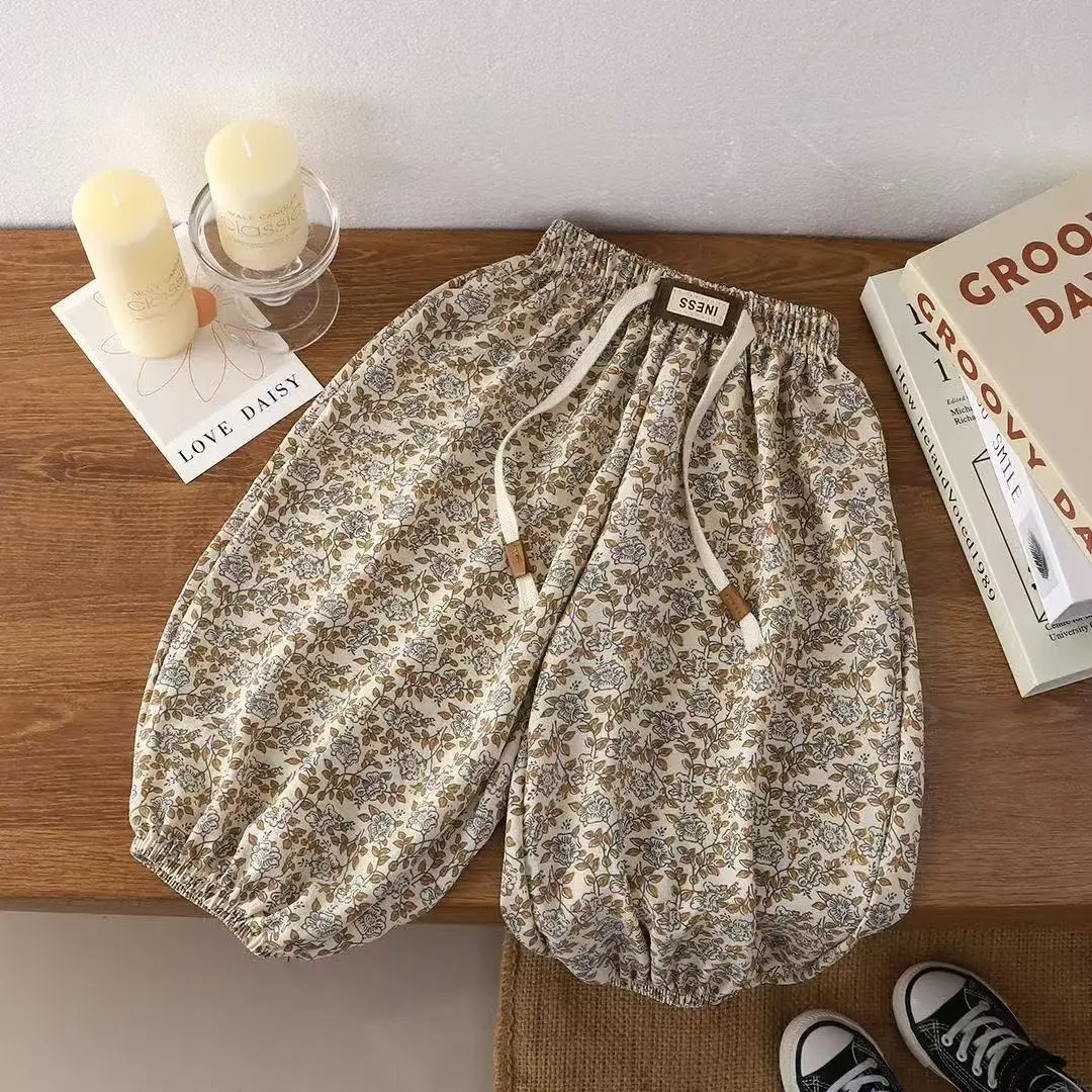 

Children's Wide-leg Pants Korean Boy's Loose Pants Autumn 2025 New Fashion All Match Baby Girl's Casual Pants Trousers