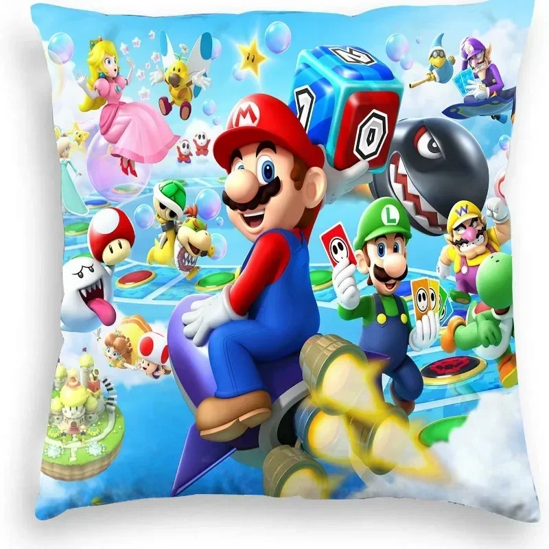 Наволочка Super Mario Bros, наволочка принцессы персика Луиджи, мультяшный узор, гибкая, удобная, красивая, мебельные украшения