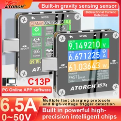 USB電圧電流計,タイプC,PD3.0,携帯電話充電器モニター,スケーラブルな機能,48v,c13p