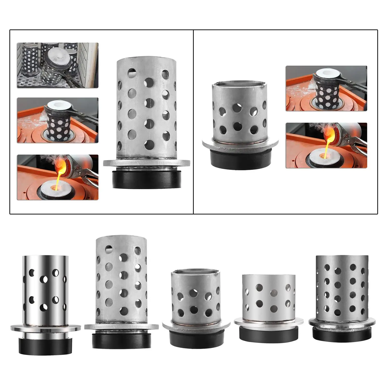 Perforated Casting Flask Stainless Steel Vacuum Investing Sturdy Art Foundries Practical Jewelry Making Tool Investment Casting