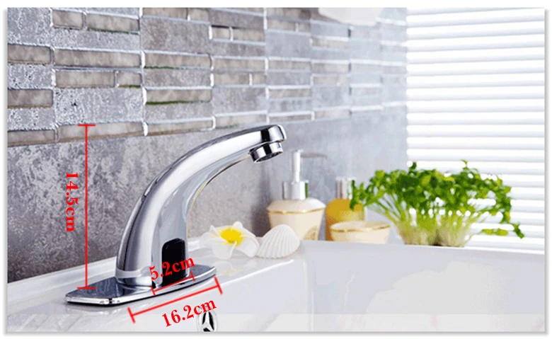 Vidric Hot And Cold Automatic Hands Touch Free Sensor Faucet Bathroom Sink Tap Bathroom faucet Water Mixer Crane FYG334