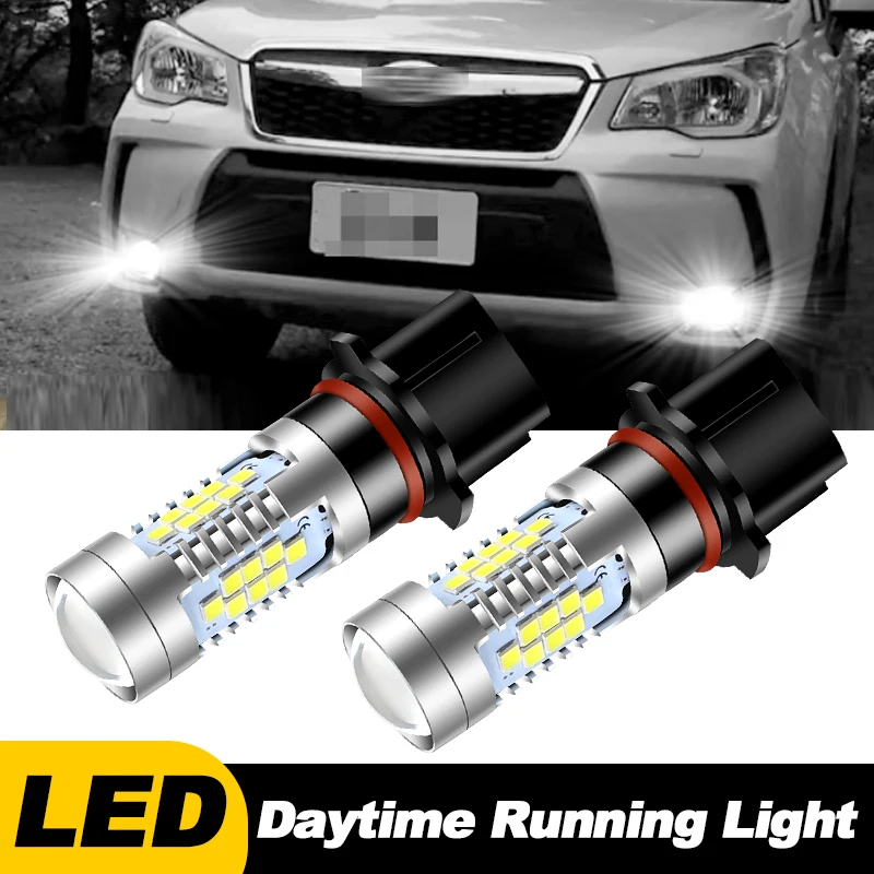 2pcs P13W Canbus No Error for Subaru XV Forester Outback Levorg WRX STI Impreza LED Bulbs Daytime Running Light DRL Lamp White