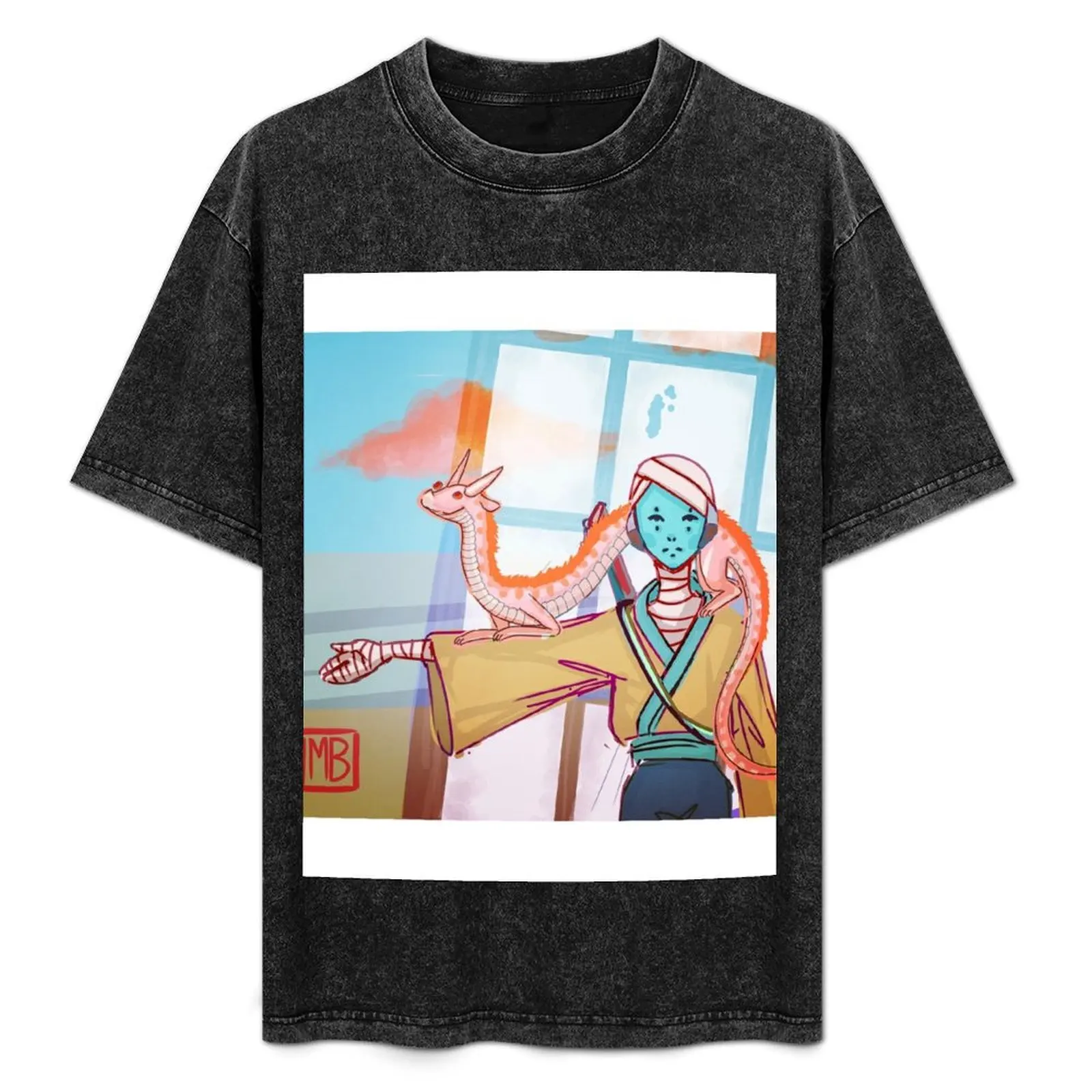 

Dragon Priestess T-Shirt Basic Solid Color Short Sleeve Cotton Top