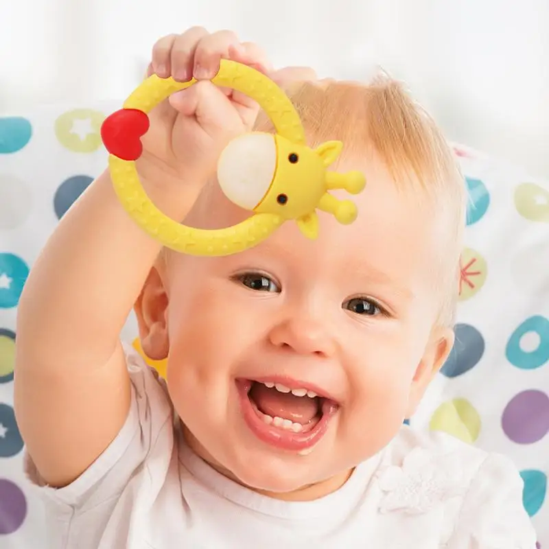 

Deer Teething Toy Newborn Silicone Deer Antler Teething Toy For Girls Newborn Teether Toys Deer Antler Teether Ease Grabbing