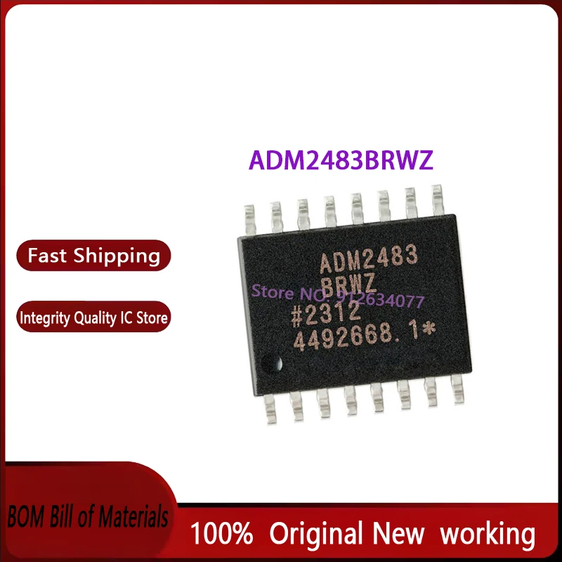 (10-100piece)ADM2483BRWZ ADM2483BRWZ ADM2483 SOIC-16 IC Chipset New Original