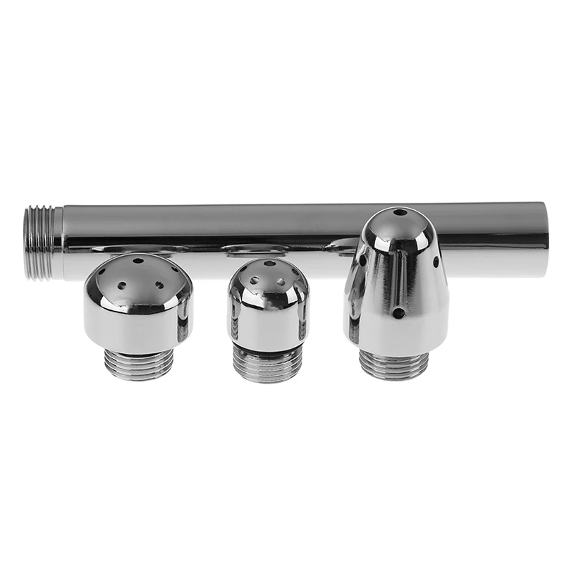 فوهة ماء حقنة شرجية للاستحمام مكونة من 3 أدوات تنظيف مهبلية للرأس الشرجي