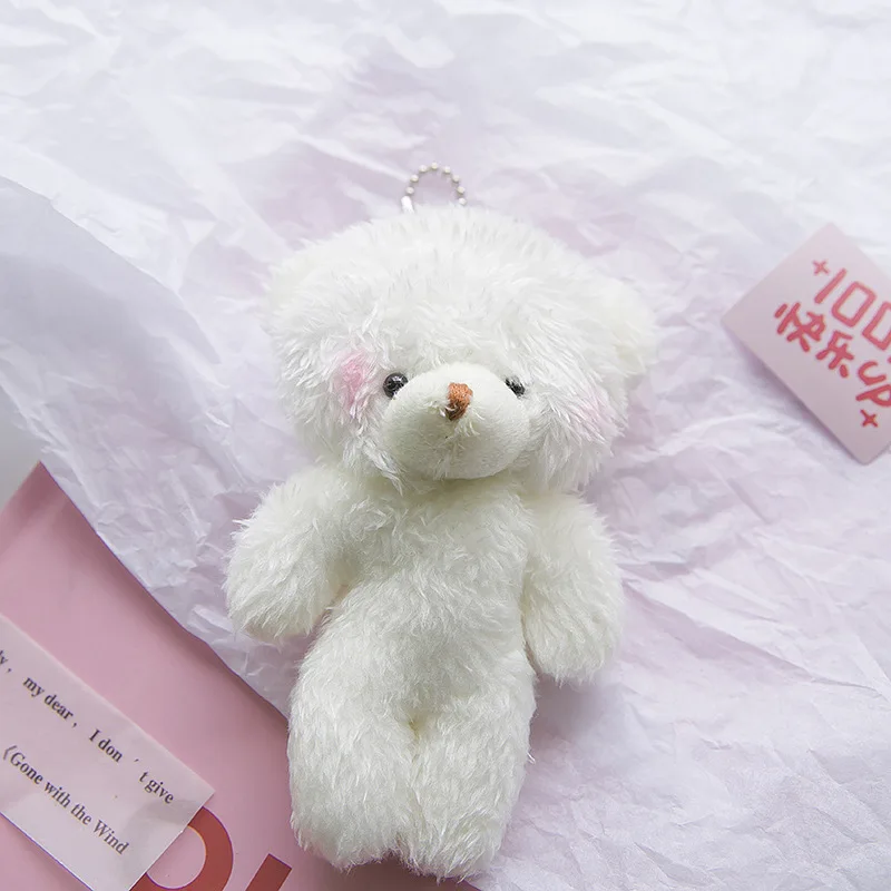 New Cute Pearl Velvet Bear Plush Doll Children Plush Toy Pendant Activities Party Small Gifts Bag Accessories Gift For Kids