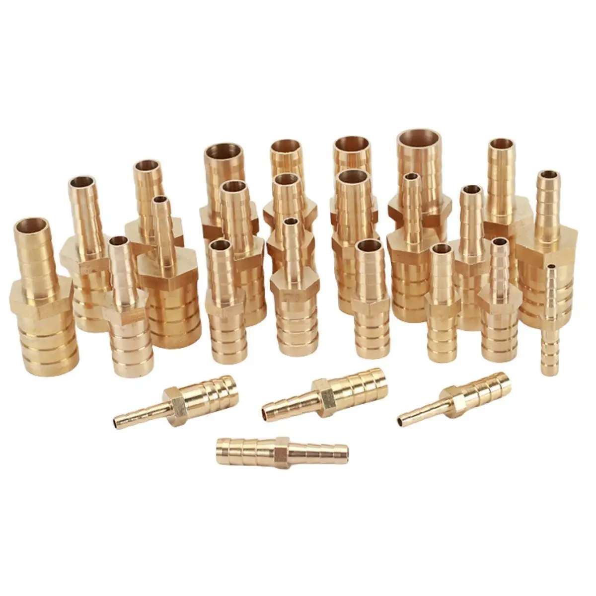 Brass Straight Hose Pipe Fitting Equal Barb 4mm 5mm 6mm 8mm 10mm 12mm 16mm 19mm 25mm Gas Copper Barbed Coupler Connector Adapter