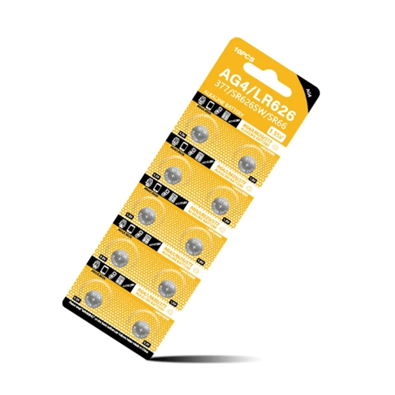2023 New Portable AG4 LR626 377 Button Batteries Convenient 1.55V Button Cells for Toy