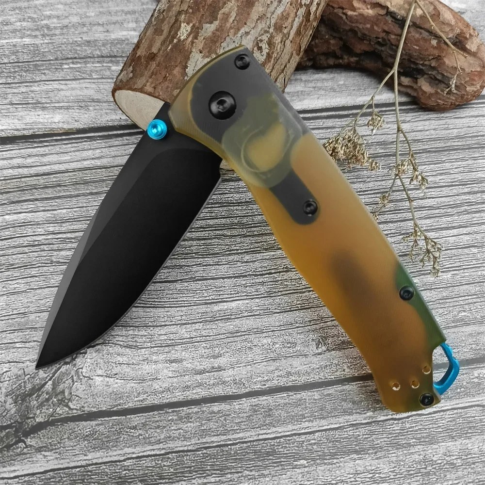 Camping BM 535 Bugout Tactical Folding Knife D2 Blade PEI Handles Everyday Carry Defense Camping Hunting Pocket Knives  EDC Tool