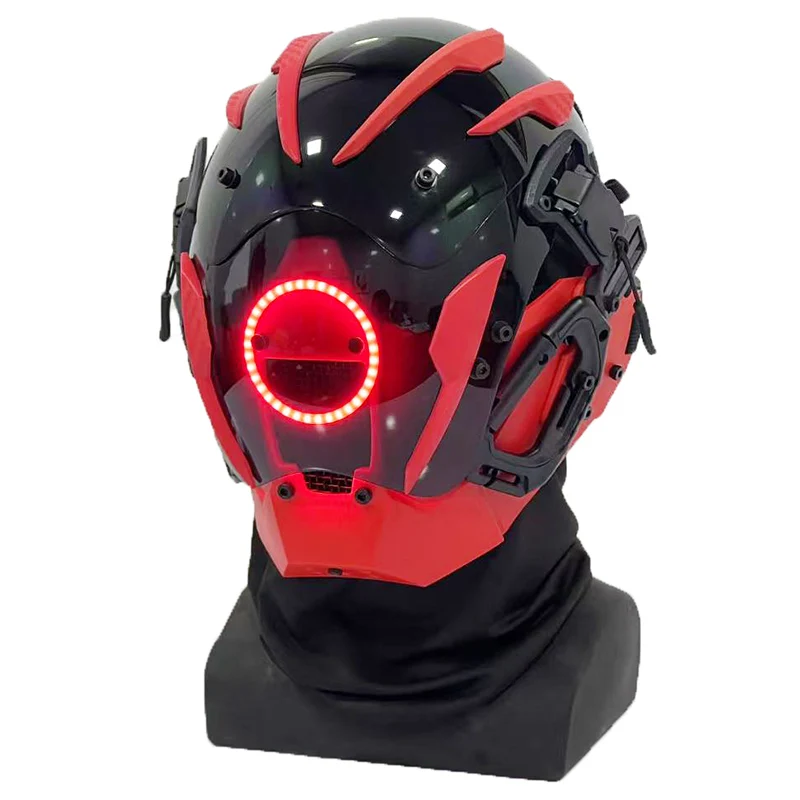 Панк-маска JAUPTO для косплея для мужчин и женщин, маска технической одежды, маска на Хэллоуин, подходит для вечеринок, аксессуары для музыкального фестиваля