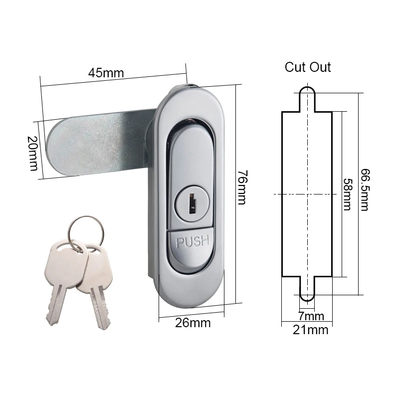 New 10PCS Zinc Alloy Industrial Equipment Locks Distribution Box Lock Switch Electric Cabinet Door Locks Plane Locks with Keys