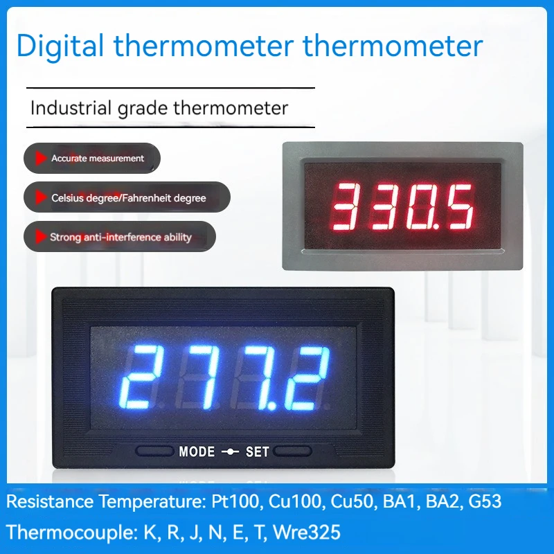 YB5140TM Industrial Digital Temperature Strap Alarm K Type Thermocouple PT100 Digital Thermometer Thermostat