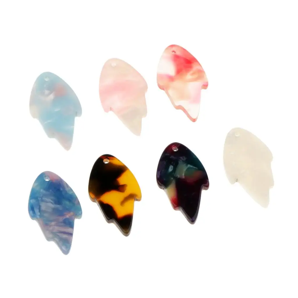 

7 PCS Colourful Vintage Maple Leaf Pendant Ear Clip Ear Clip Jewelry DIY Accessories for Necklaces Bracelets Pendant Connector