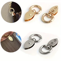 4 PCS Wallet Handbag Metal Leaf Decorative Clip Leather Belt Fixer Buckle Removable Screw Handbag Side Clip