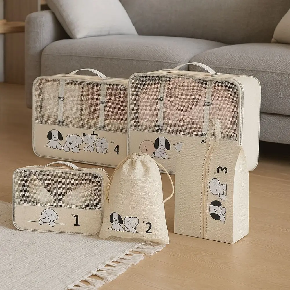 

5Pcs/Set Large Capacity Travel Storage Bag Foldable Dustproof Clothes Underwear Storage Bag Space Saving Clothes Sorting Bag