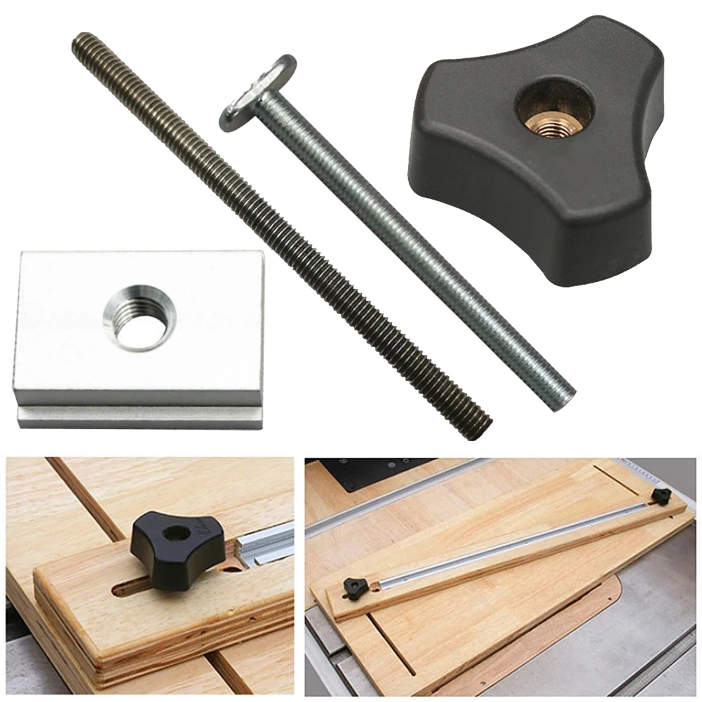 Rail Accessories T-Slot Slider T-Track Jig Efficient and High Quality T Track Slider Kit for Milling Machines and Table Saws