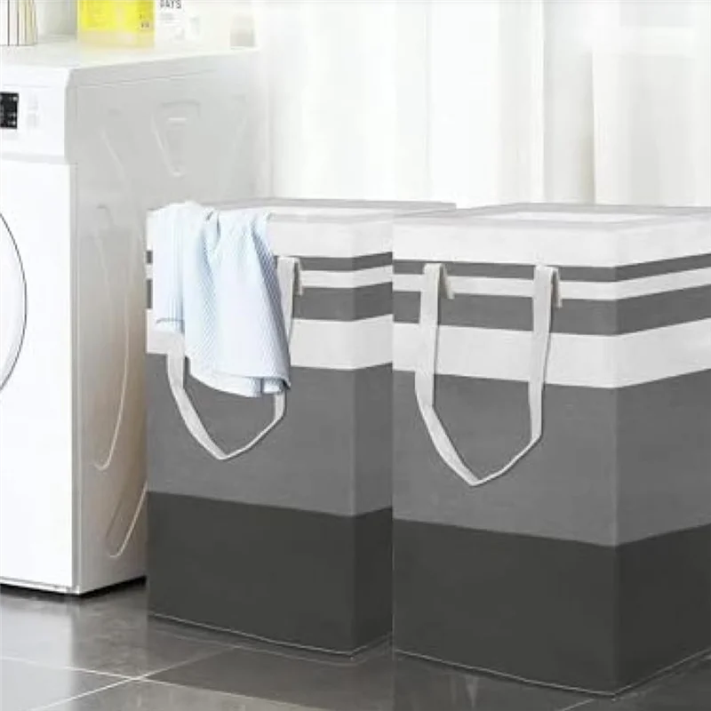 

A27F-Large Laundry Basket With Extended Handles For Clothes Toys In The Dorm And Family