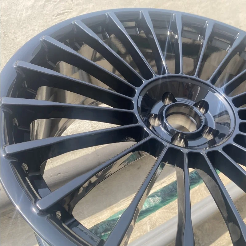 Viaol Lexani 18-24 Inch Bright Black Forged Rims 5 Hole Multi-Spoke Monoblock Wheel PCD 5x120 5x114.3 Alloys Hyper Black for BMW