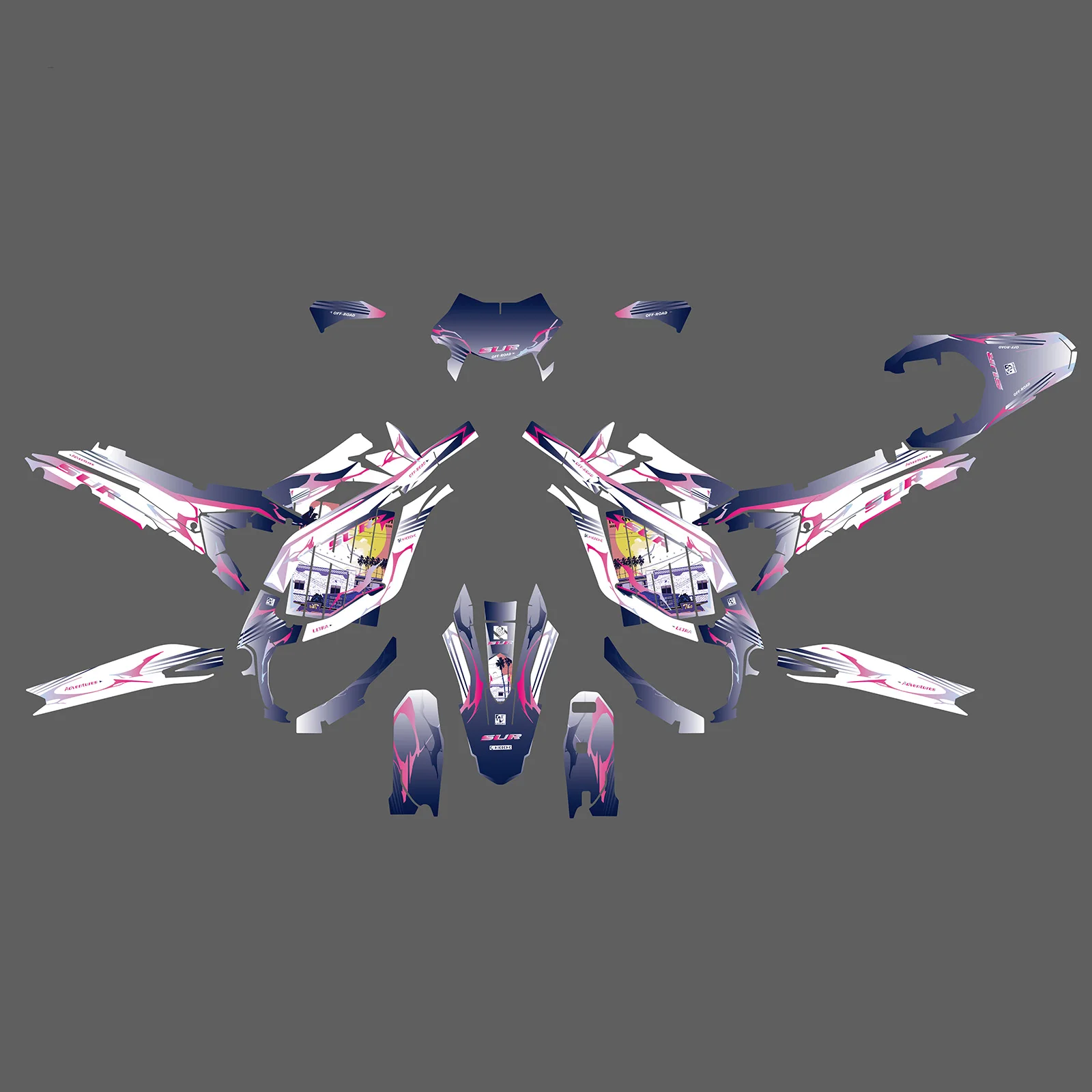 

NICECNC For Surron Ultra Bee 2025 2024 2023 Motocross Graphic Background Decals Sticker Customize Electric Dirt Bike For Sur-ron