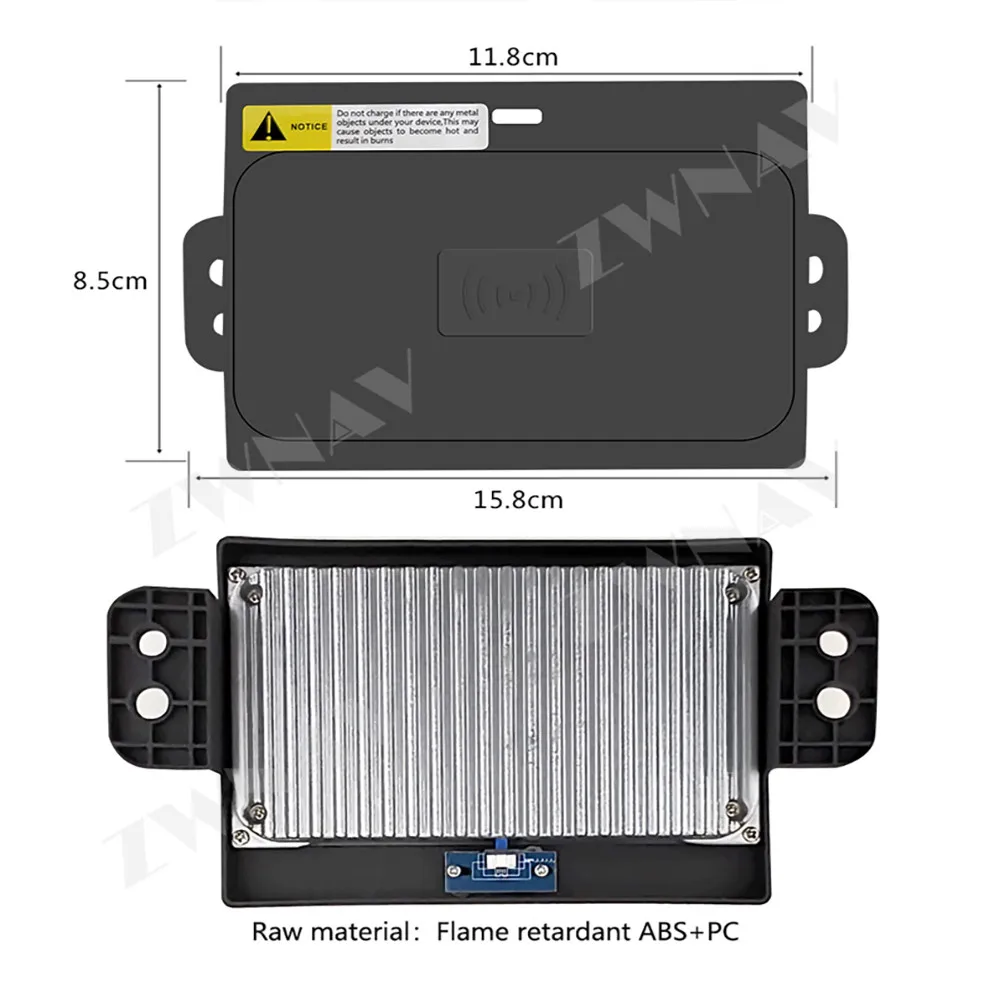 Car Wireless Charger Upgrade Module for Hong Qi H5/HS5/HS7 2022 Models Embedded Center Console Charging Pad