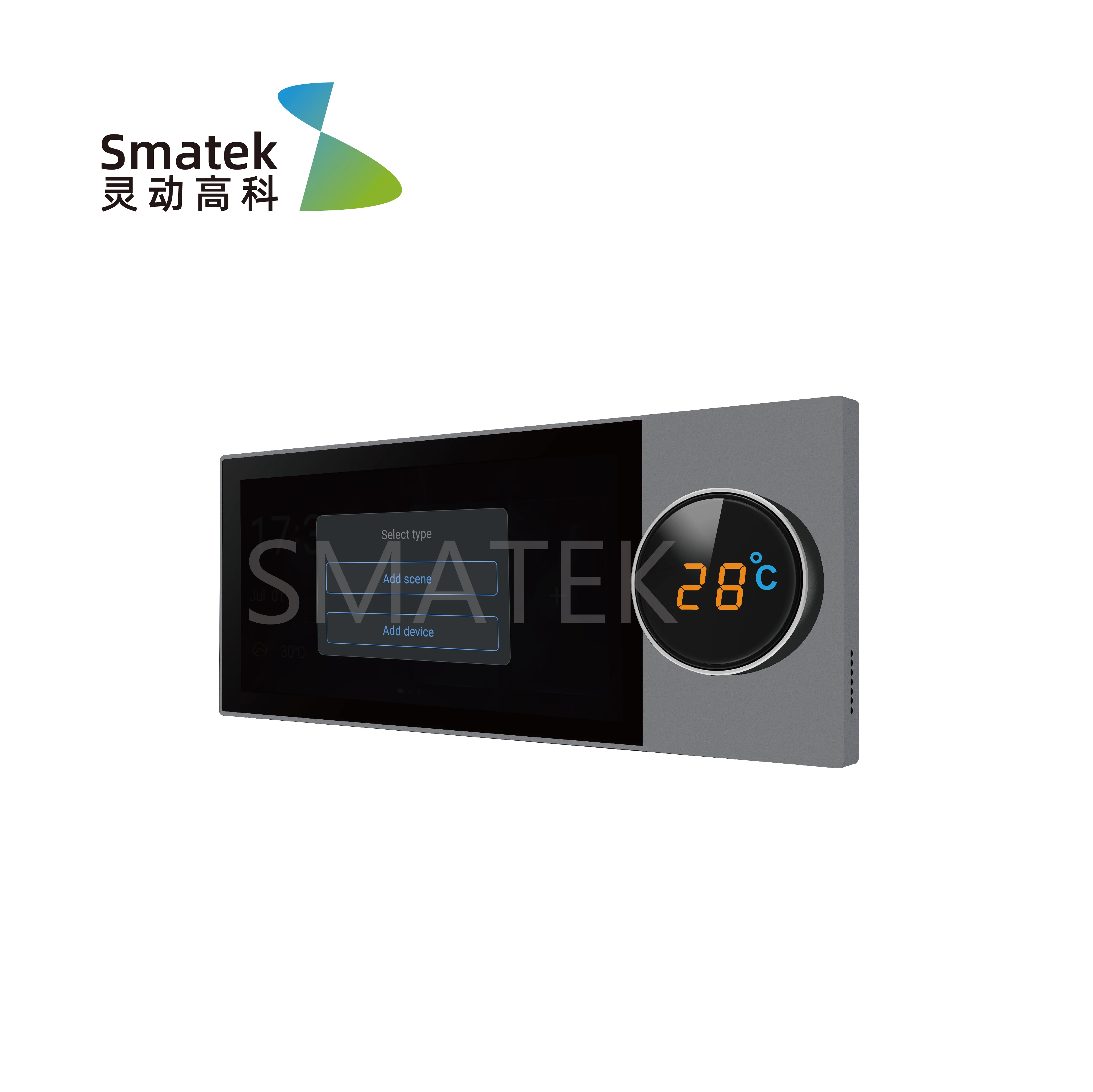 SMATEK 6" Android In-Wall Whole Home Automation Dashboard Tablet Smart Home Touch Panel Integriertes TUYA Zigbee Hub China Factory