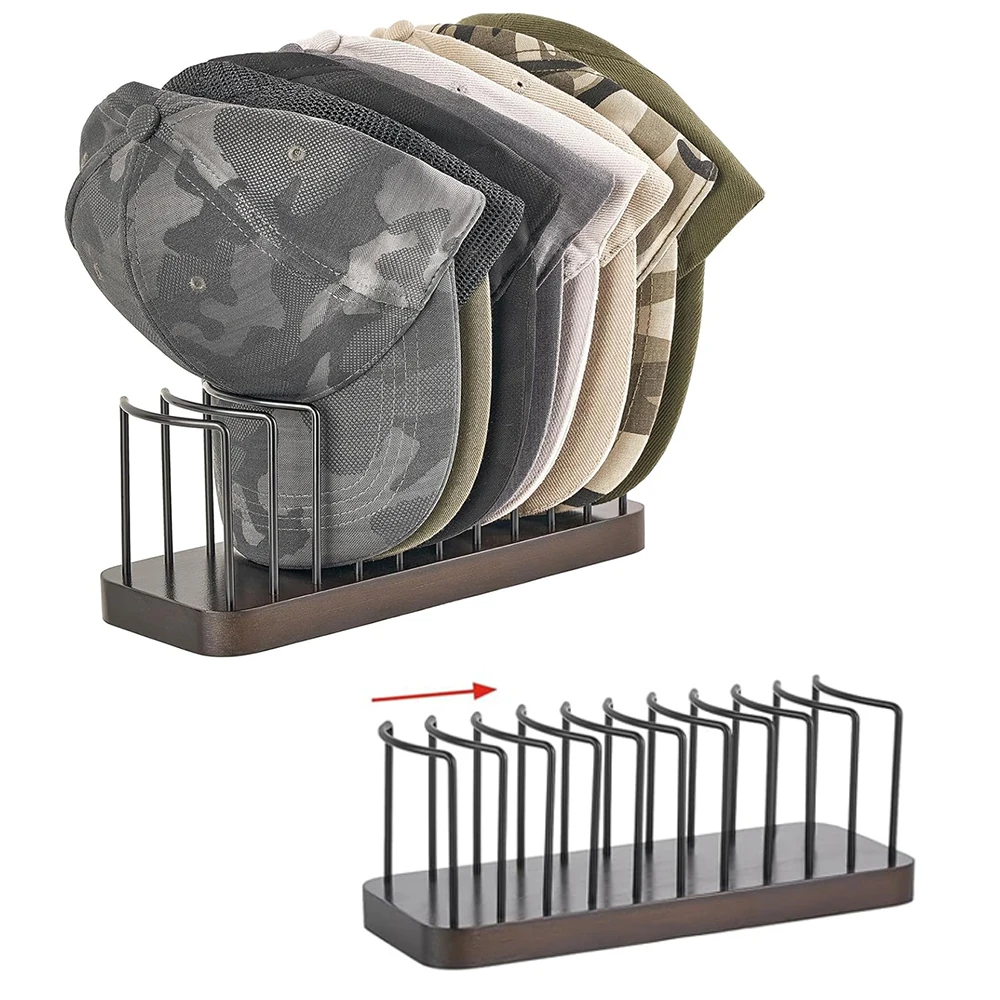 Hat Holder Baseball Cap Racks Stackable Hat Organizer Stand for Baseball Caps Display and Organizer Store Display Wooden Durable