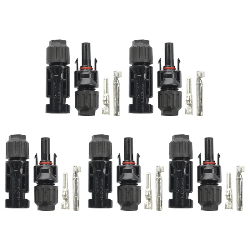 ANENJI 4Pairs/Lot Male and Female PV Connectors Solar Connector TUV 30A 1500Vdc IP68 for Solar Cable 2.5mm2 4mm2 6mm2 Connect