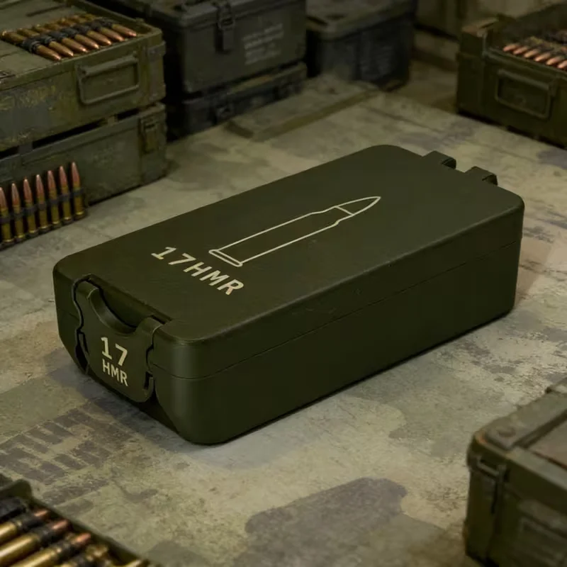 Green Snap-Lock Ammo Case for.17 HMR - Stores 120 Rounds, Removable Insert for Easy Loading & Cleaning