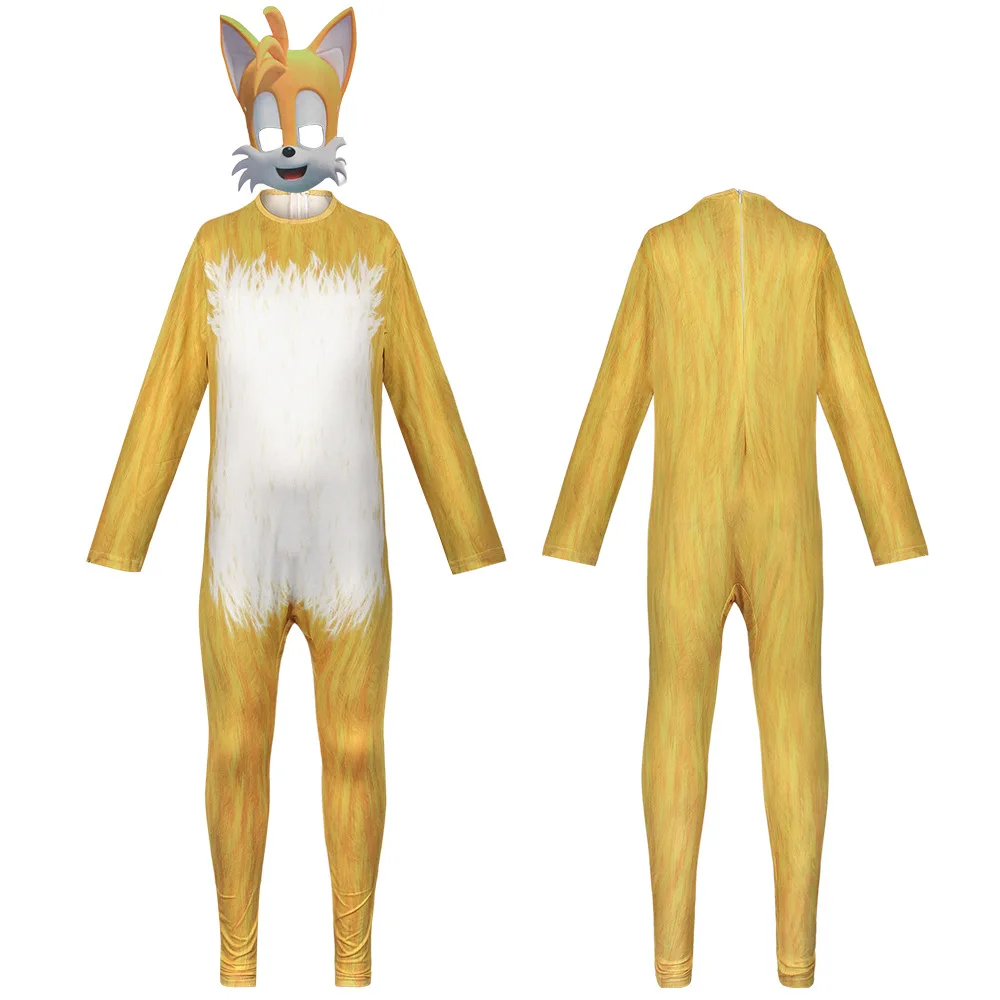 Jumpsuit Cosplay Halloween Kinderfeest Carnaval Anime Spelkleding met masker