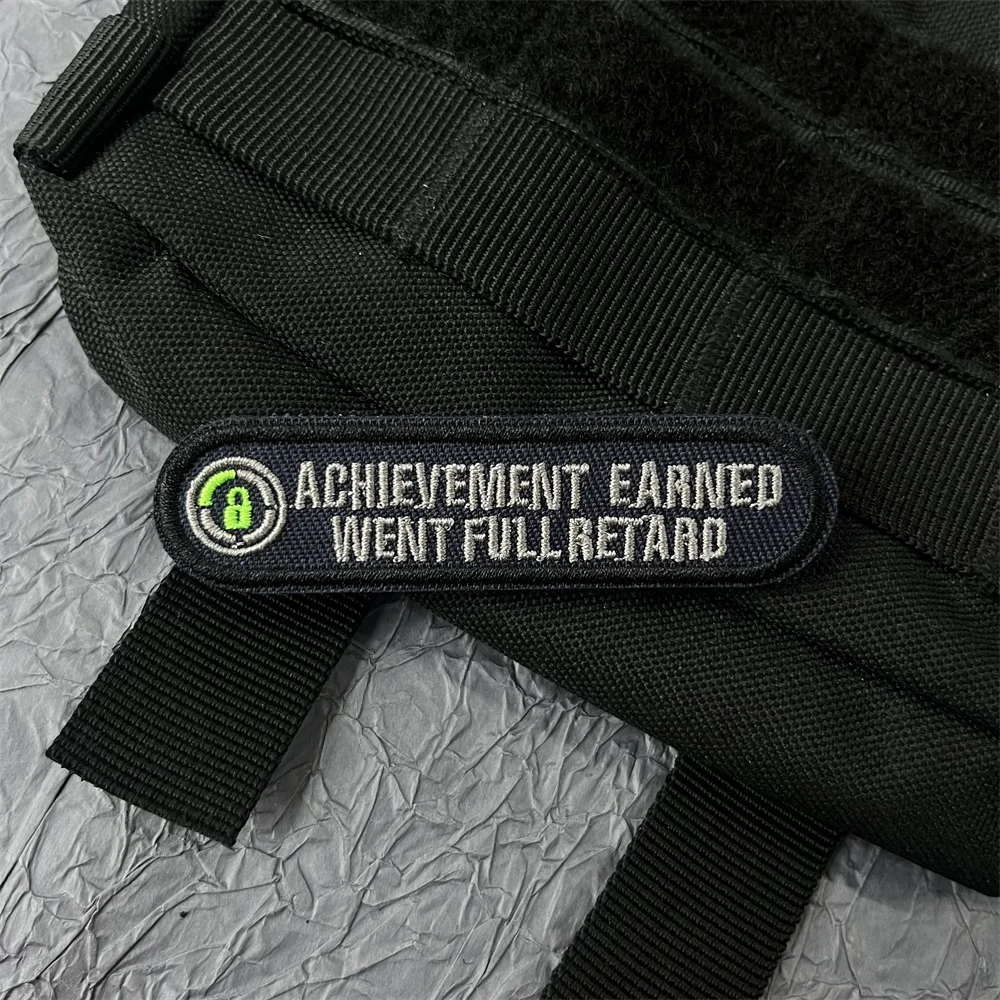 

Achievement Embroidered Patch for Clothes Hook and Loop Patches Backpack Morale Badge Stickers Applique for Clothing