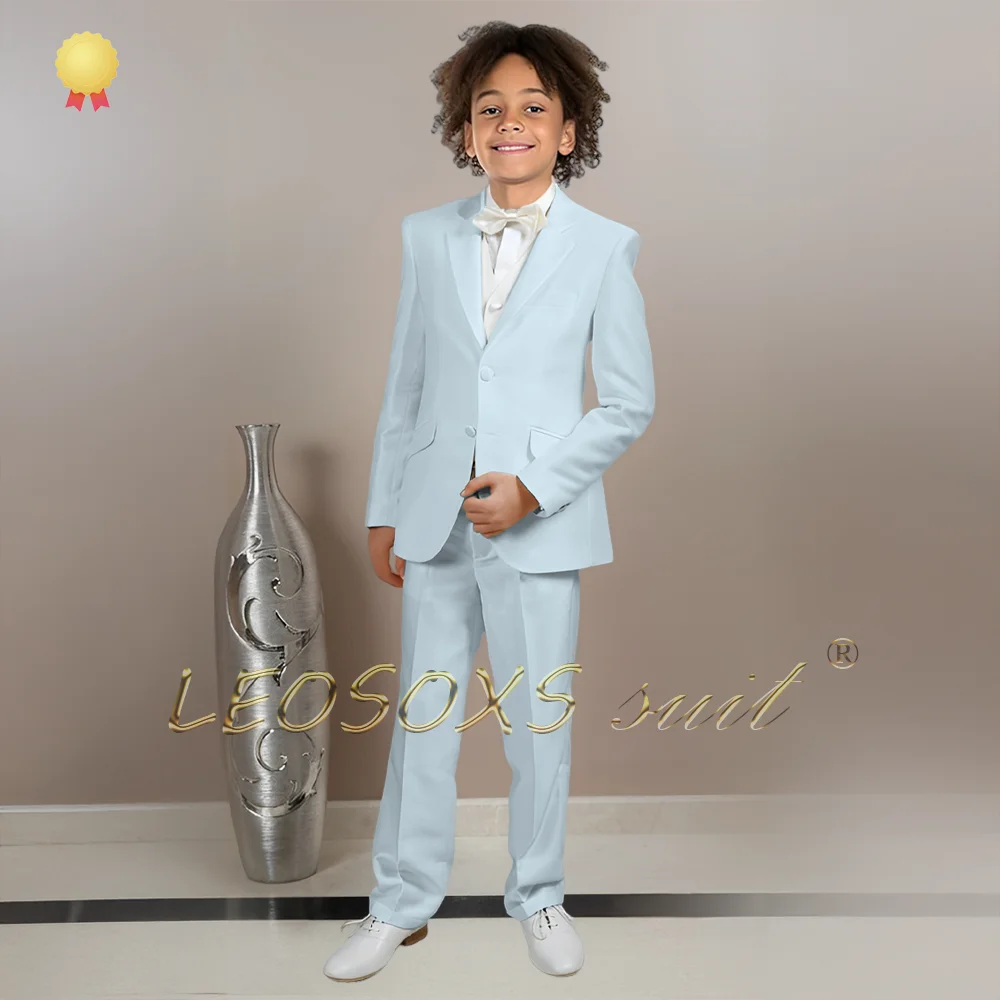 Kids’ Formal Suit Set (Ages 2-16) | Slim Fit Boys’ 2-Piece Tuxedo | Wedding, Party, Birthday, Performance | Custom Available