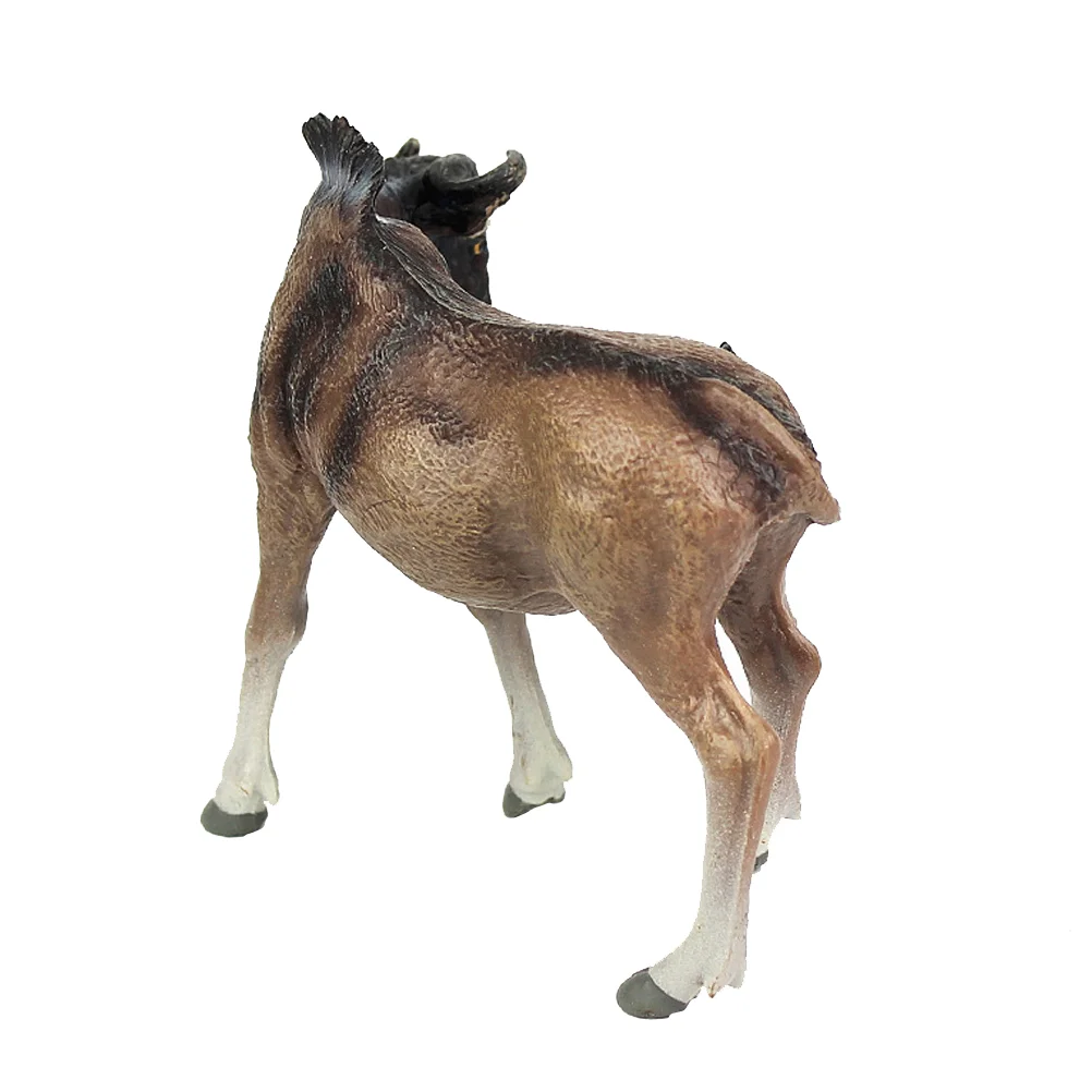 African Wildebeest Model Vivid Decoration Household Ornaments Models Kids Animals Statue Toy Figurine