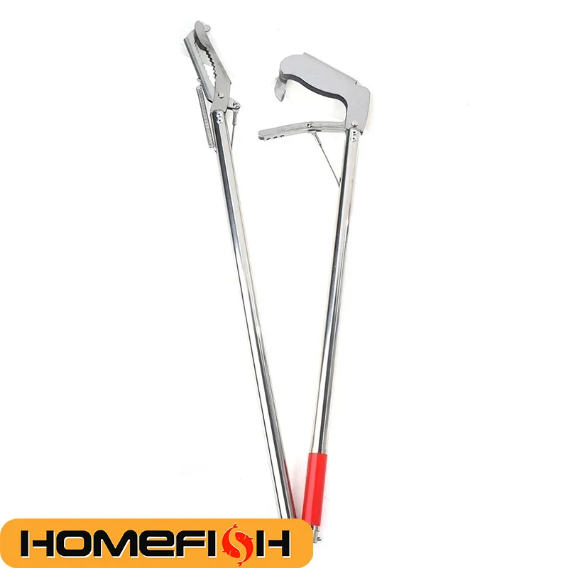 1.2m折りたたみ式スネークトングスティック、簡単に届くピックアップツール、折りたたみ式ゴミクリップ