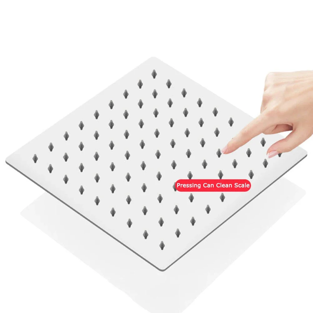 رأس دش الأمطار 12/10/8 بوصة شلال دش رقيقة جدا 201 الفولاذ المقاوم للصدأ مربع دش المطر اكسسوارات الحمام