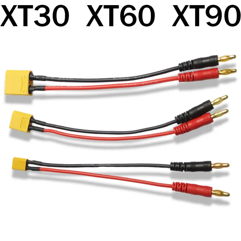 1 Stück / 5 Stück 15CM XT30 XT60 XT90 Stecker Ladekabel zu 4,0mm Bananenstecker Ladekabel Silikonkabel 16AWG für Lipo-Akku