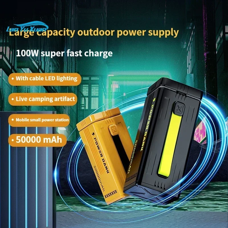 PD 100W Power Bank 50000mAh Portable Fast Charging USB C External Battery Charger Powerbank