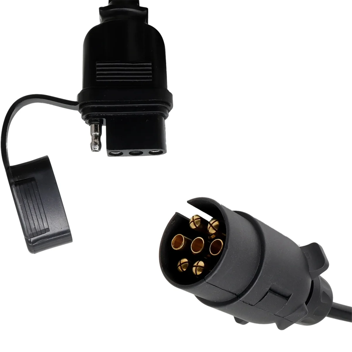 الاتحاد الأوروبي إلى الولايات المتحدة مقطورة محول الضوء 7 دبوس محول دائري مقطورة أوروبية إلى 4 دبوس مقبس مسطح مركبة سحب وصلة سلك التوصيل HOT