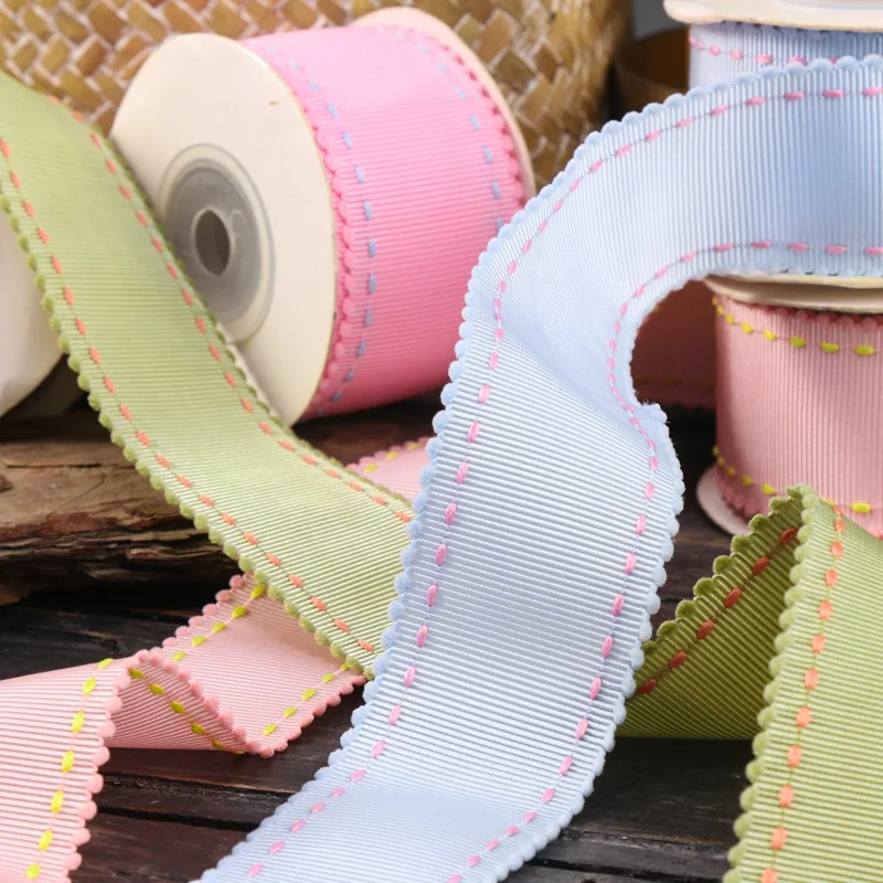 5 หลาสี Candy กระโดดจุด Grosgrain Ribbon10/16/25/38 มม.ห่อของขวัญ DIY ผม Bows หมวกตกแต่งหัตถกรรม Kawaii ริบบิ้น