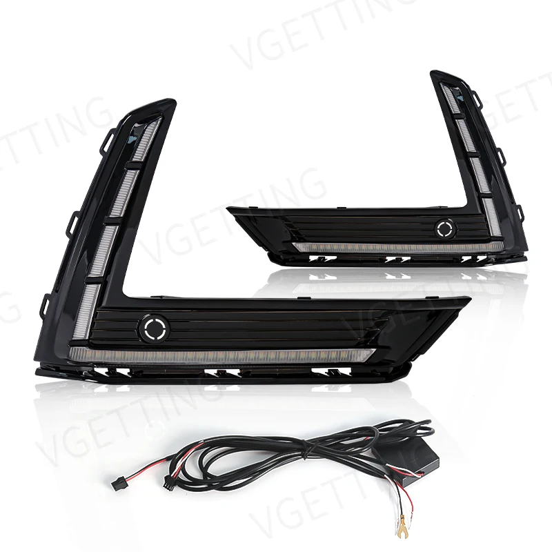 DLAA For Honda CRV CR-V 2023 LED DRL Daytime Running Light Daylights Dynamic Turn Signal Fog White Yellow Blue Car Accessories
